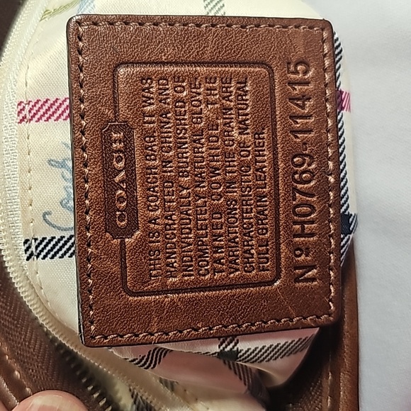 Coach - Vintage Bleeker Tattersall Vachetta Leather Hobo Bag - Picture 9 of 13